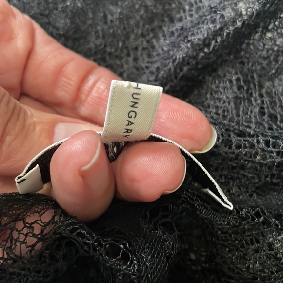 NWOT Dorothee Schumacher Sheer Lace Net Long Sleeve Top 2 - Picture 7 of 7